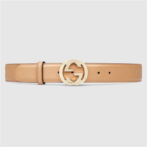 gucci interlocking g leather belt sandmate|gucci belt interlocking g buckle.